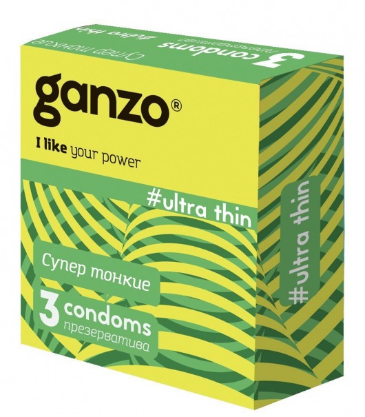 Ультратонкие презервативы Ganzo Ultra thin - 3 шт. - Ganzo - купить с доставкой в Новочебоксарске