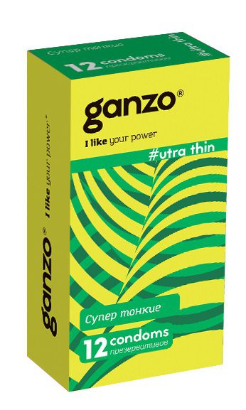 Ультратонкие презервативы Ganzo Ultra thin - 12 шт. - Ganzo - купить с доставкой в Новочебоксарске