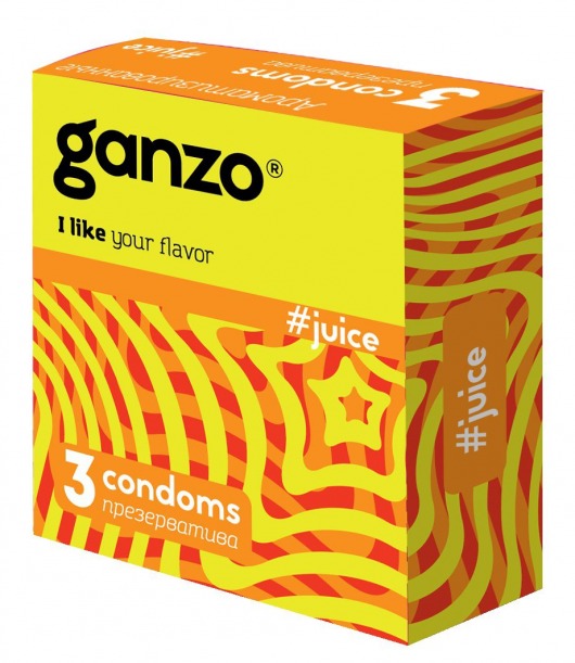 Ароматизированные презервативы Ganzo Juice - 3 шт. - Ganzo - купить с доставкой в Новочебоксарске
