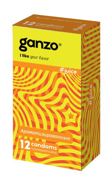 Ароматизированные презервативы Ganzo Juice - 12 шт. - Ganzo - купить с доставкой в Новочебоксарске