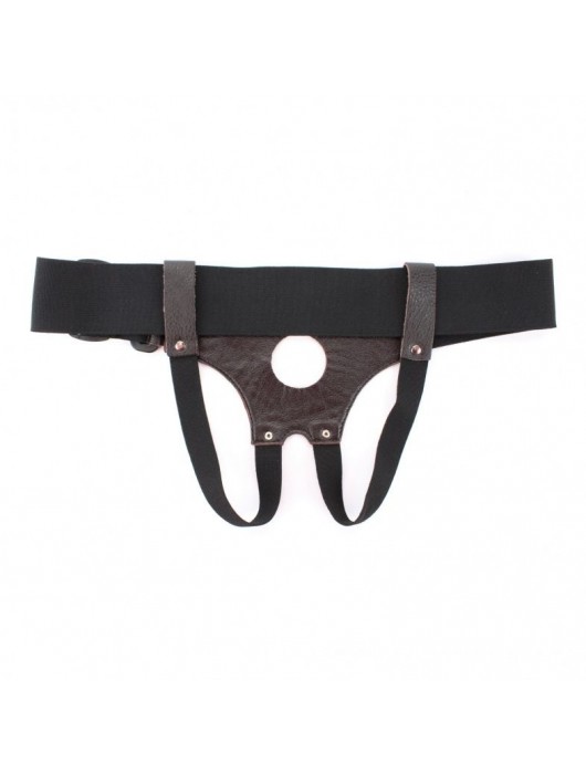 Трусики для страпона коричневого цвета - БДСМ Арсенал - купить с доставкой в Новочебоксарске