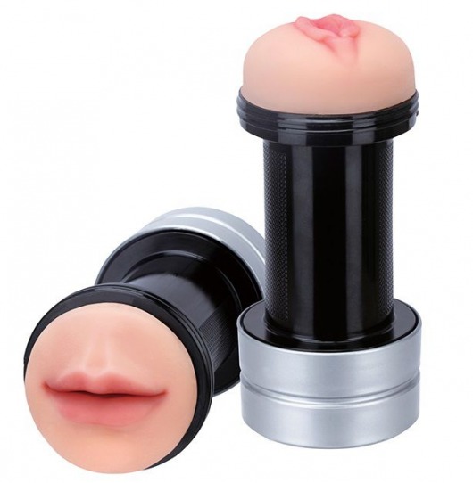 Двусторонний мастурбатор REALSTUFF 2 IN 1 HUMMER MOUTH   VAGINA - ротик и вагина - Dream Toys - в Новочебоксарске купить с доставкой