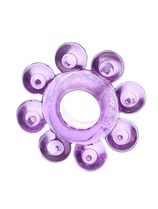 Мягкая фиолетовая гелевая насадка - Toyfa Basic - в Новочебоксарске купить с доставкой