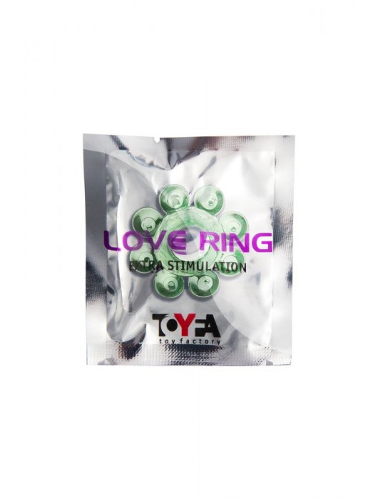 Зеленое эрекционное кольцо-цветок - Toyfa Basic - в Новочебоксарске купить с доставкой