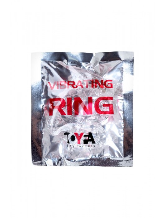Прозрачное эрекционное кольцо с вибратором  и подхватом - Toyfa Basic - в Новочебоксарске купить с доставкой