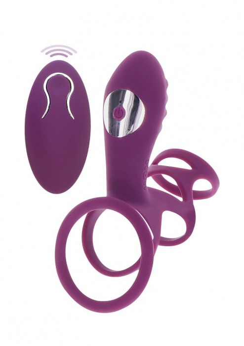 Фиолетовая эрекционная вибронасадка Halo Halo C-Ring Sleeve - Toy Joy - в Новочебоксарске купить с доставкой