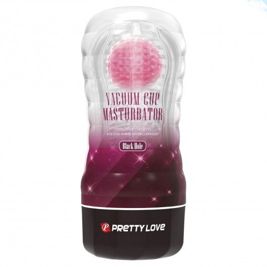 Прозрачный текстурированный мастурбатор Vacuum Cup Masturbator Black Hole - Baile - в Новочебоксарске купить с доставкой