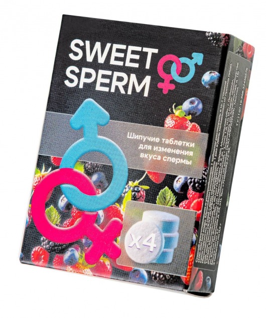 Шипучие таблетки для мужчин Sweet Sperm для изменения вкуса спермы (4 шт. по 0,5 гр.) - Капиталпродукт - купить с доставкой в Новочебоксарске