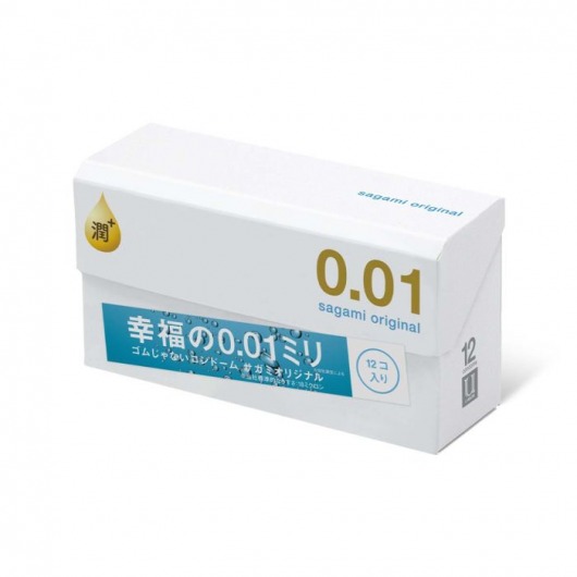 Увлажнённые презервативы Sagami Original 0.01 Extra Lub - 12 шт. - Sagami - купить с доставкой в Новочебоксарске