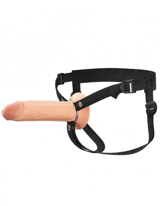 Полый страпон на ремнях 8’’ Hollow Silicone Strap-on - Pipedream - купить с доставкой в Новочебоксарске