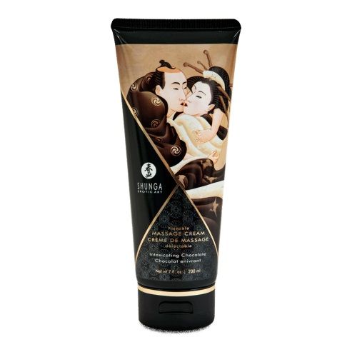 Массажный крем для тела с ароматом шоколада Intoxicating Chocolate - 200 мл. - Shunga - купить с доставкой в Новочебоксарске