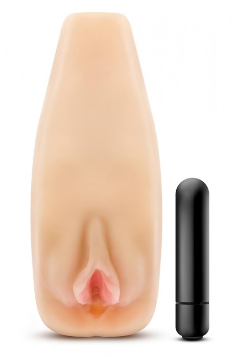 Мастурбатор-вагина с вибрацией Soft   Wet Natasha Realistic Beige Masturbator - Blush Novelties - в Новочебоксарске купить с доставкой