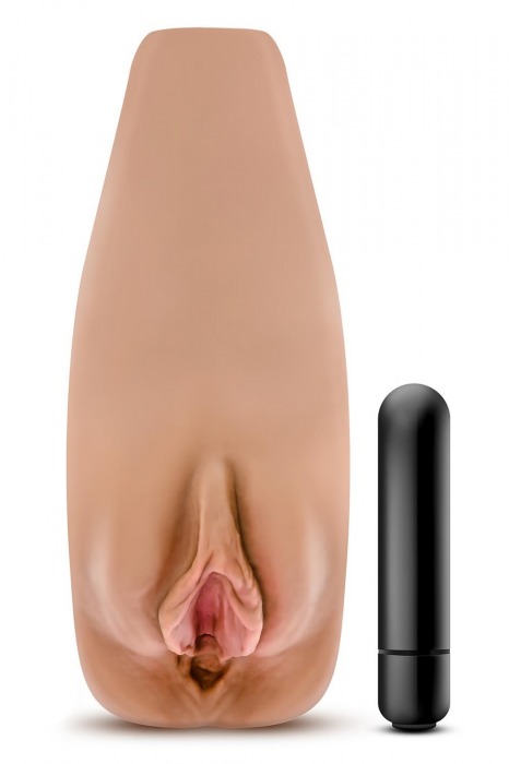 Маструбатор-вагина с вибрацией Soft   Wet Renata Realistic Tan Masturbator - Blush Novelties - в Новочебоксарске купить с доставкой