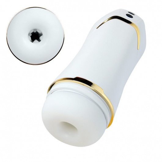 Белый вибромастурбатор Hero с режимом вакуума - A-LOVING - в Новочебоксарске купить с доставкой