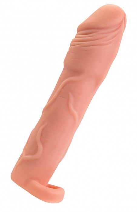 Телесная удлиняющая насадка с подхватом - 19 см. - ToyFa - в Новочебоксарске купить с доставкой