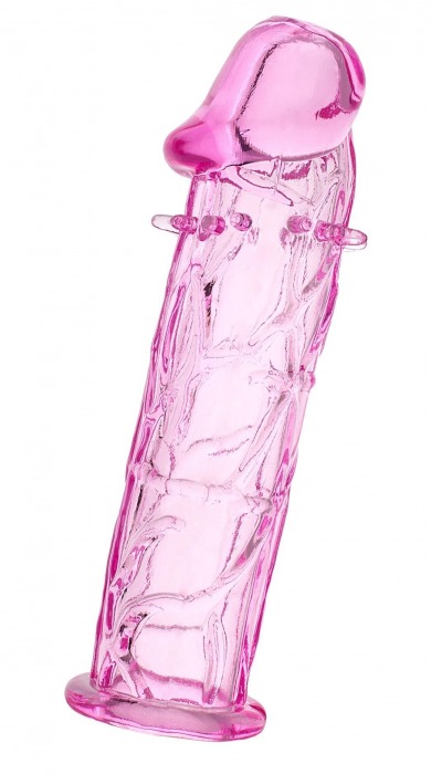 Розовая насадка фаллической формы - 12,5 см. - A-toys - в Новочебоксарске купить с доставкой