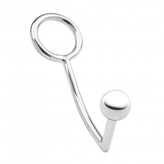 Кольцо на пенис с анальным стимулятором Stainless Steel Anal Hook   Cock Ring - BlueLine - в Новочебоксарске купить с доставкой