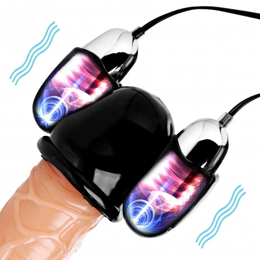 Черная стимулирующая насадка для головки полового члена Multi Speed Vibrating Penis Head Teaser - XR Brands - в Новочебоксарске купить с доставкой