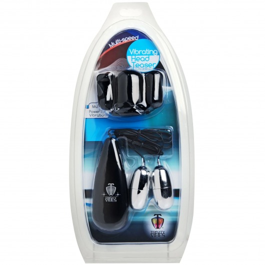 Черная стимулирующая насадка для головки полового члена Multi Speed Vibrating Penis Head Teaser - XR Brands - в Новочебоксарске купить с доставкой