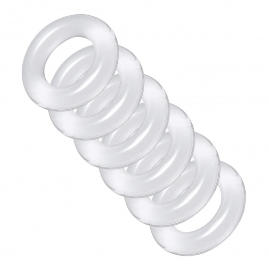 Комплект из 6 прозрачных эрекционных колец Ring Master Custom Ball Stretcher Kit - XR Brands - в Новочебоксарске купить с доставкой