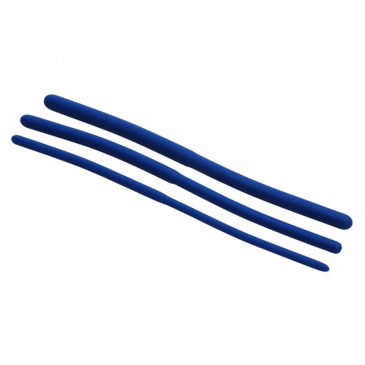 Набор из 3 синих силиконовых уретральных расширителей Invasion Silicone Urethral Sound Trainer Set - XR Brands - купить с доставкой в Новочебоксарске