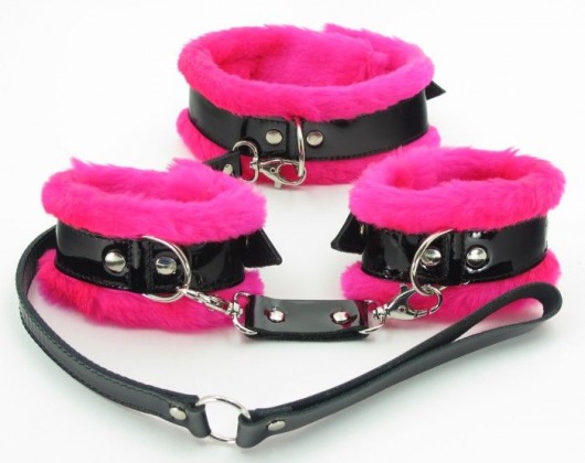 Набор с розовым мехом BDSM Light - БДСМ Арсенал - купить с доставкой в Новочебоксарске