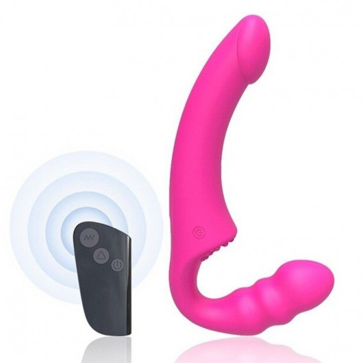 Розовый безремневой страпон Straples Strap-On Dildo - Erokay - купить с доставкой в Новочебоксарске
