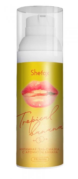 Интимная гель-смазка Shefox Premium «Тропический банан» - 50 мл. - Shefox - купить с доставкой в Новочебоксарске