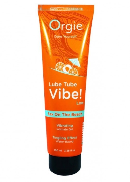 Гель с эффектом вибрации Lube Tube Vibe Low Sex On The Beach - 100 мл. - ORGIE - купить с доставкой в Новочебоксарске