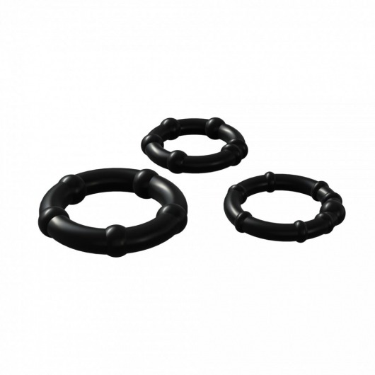 Набор из 3 черных эрекционных колец Babooom Ring Set - Adrien Lastic - в Новочебоксарске купить с доставкой