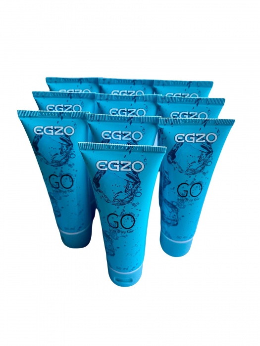 Набор из 10 пролонгирующих лубрикантов на водной основе Egzo Go (по 50 мл.) - EGZO - купить с доставкой в Новочебоксарске