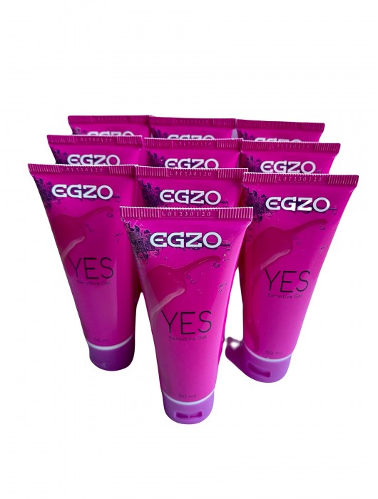 Набор из 10 согревающих лубрикантов на водной основе Egzo Yes (по 50 мл.) - EGZO - купить с доставкой в Новочебоксарске