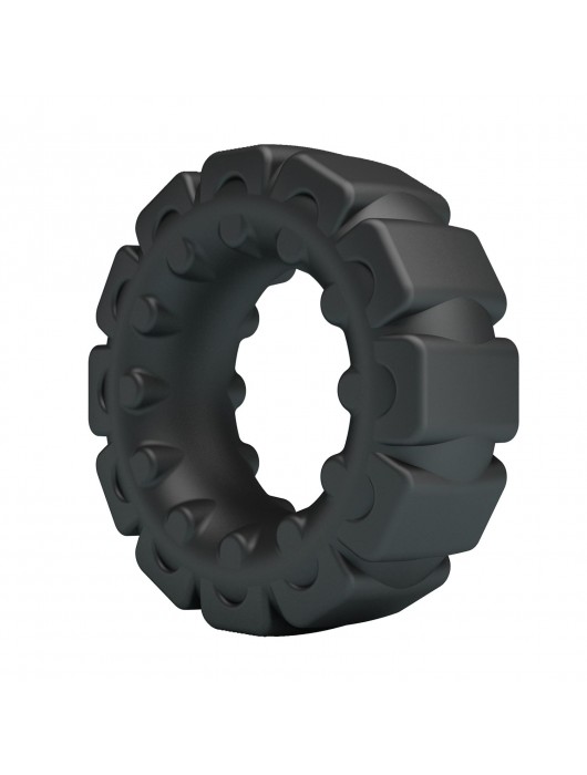 Черное фигурное силиконовое эрекционное кольцо Laiden - Baile - в Новочебоксарске купить с доставкой