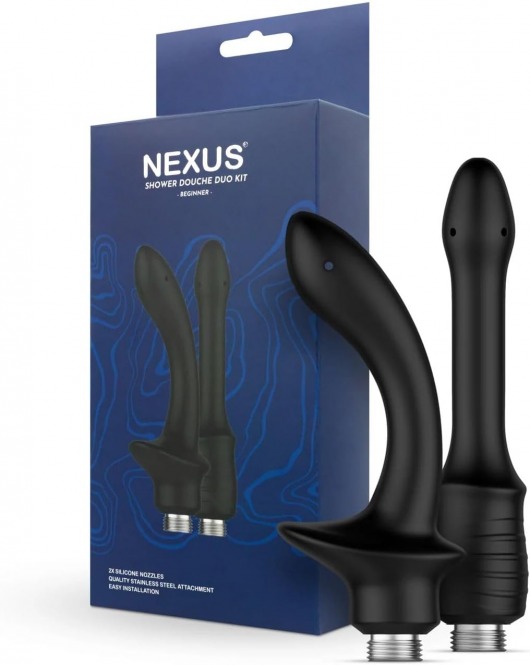 Набор из 2 насадок для анального душа Shower Douche Duo Kit Beginner - Nexus Range - купить с доставкой в Новочебоксарске