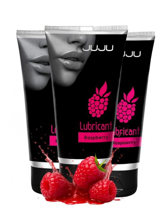 Набор из 3 съедобных лубрикантов JUJU со вкусом малины - JuJu - купить с доставкой в Новочебоксарске