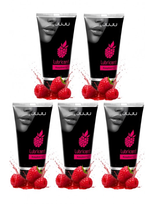 Набор из 5 съедобных лубрикантов JUJU со вкусом малины - JuJu - купить с доставкой в Новочебоксарске