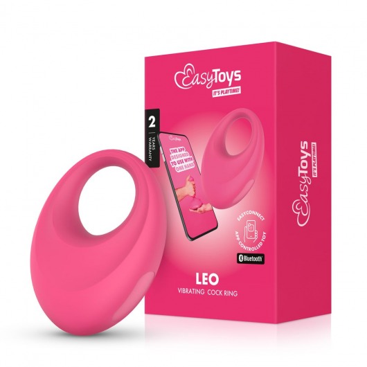 Розовое интерактивное эрекционное виброкольцо Leo - Easy toys - в Новочебоксарске купить с доставкой