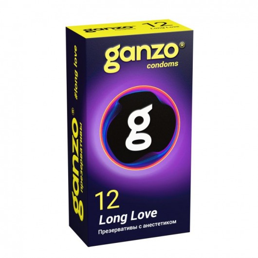 Презервативы с анестетиком для продления удовольствия Ganzo Long Love - 12 шт. - Ganzo - купить с доставкой в Новочебоксарске
