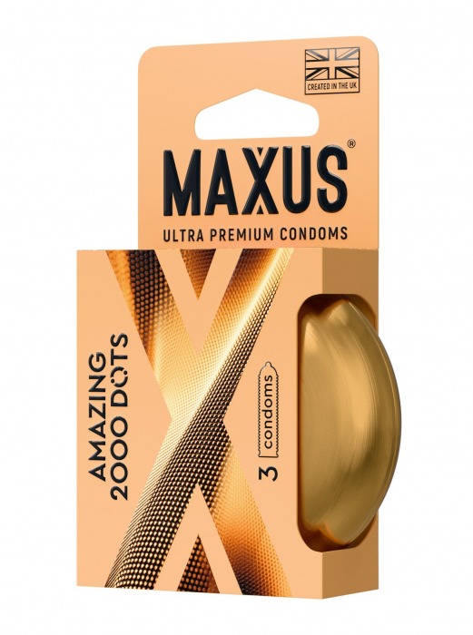 Точечные презервативы MAXUS 2000 Amazing Dots с железным кейсом - 3 шт. - Maxus - купить с доставкой в Новочебоксарске