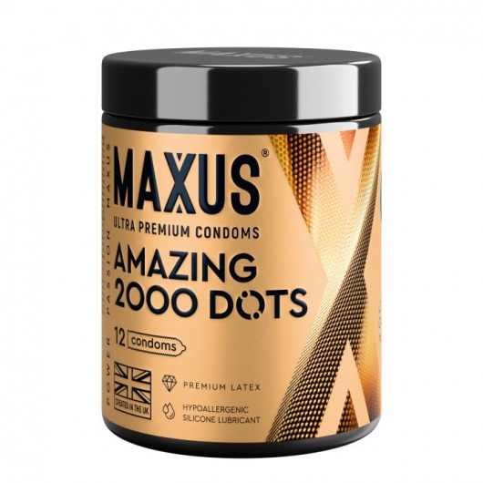 Точечные презервативы MAXUS 2000 Amazing Dots с железным кейсом - 12 шт. - Maxus - купить с доставкой в Новочебоксарске