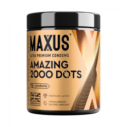 Точечные презервативы MAXUS 2000 Amazing Dots с железным кейсом - 15 шт. - Maxus - купить с доставкой в Новочебоксарске