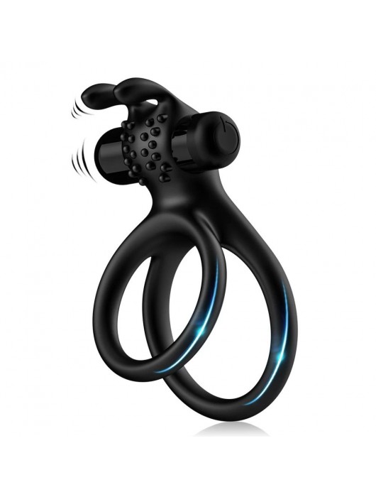 Черное эрекционное виброкольцо с подхватом мошонки Stay Hard - Boys of Toys - в Новочебоксарске купить с доставкой