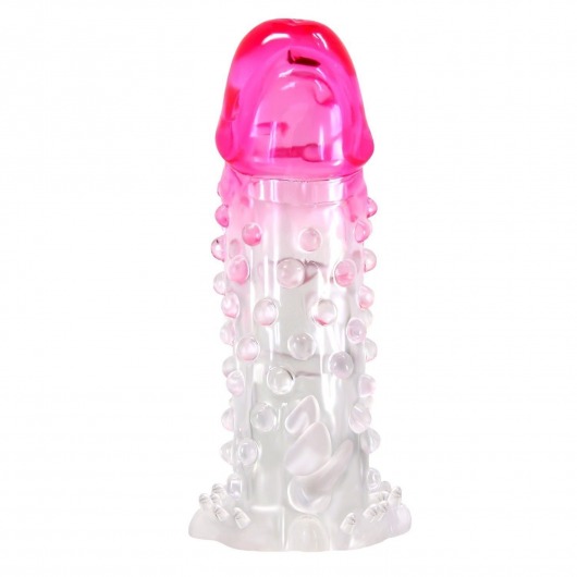 Прозрачно-розовая насадка на пенис Wilford - 13,5 см. - Baile - в Новочебоксарске купить с доставкой