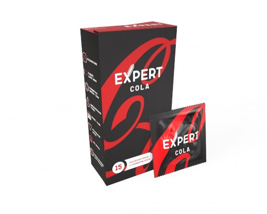 Презервативы с ароматом колы Expert Cola - 15 шт. - Expert - купить с доставкой в Новочебоксарске