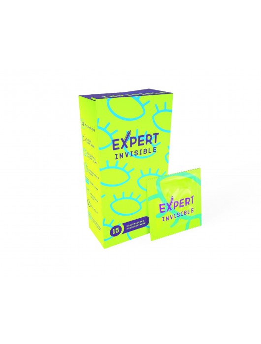 Ультратонкие презервативы Expert Invisible - 15 шт. - Expert - купить с доставкой в Новочебоксарске