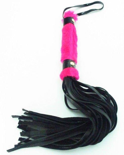 Нежная плеть с розовым мехом BDSM Light - 43 см. - БДСМ Арсенал - купить с доставкой в Новочебоксарске