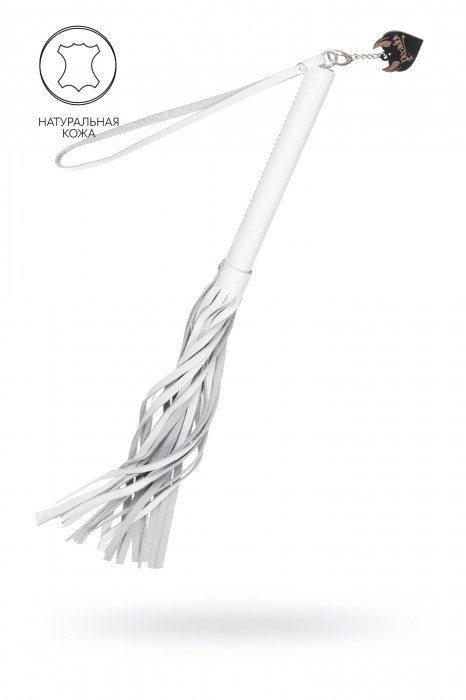 Белая кожаная плеть - 50 см. - Pecado - купить с доставкой в Новочебоксарске