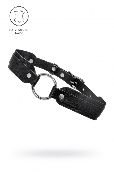 Черный кожаный чокер-ошейник со скруглёнными углами - Pecado - купить с доставкой в Новочебоксарске