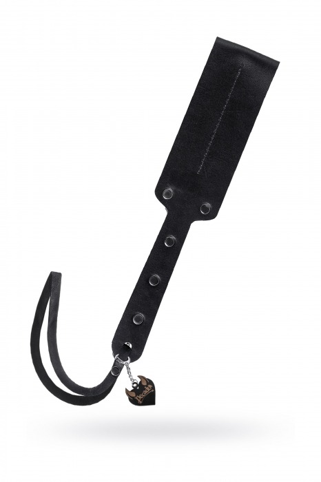 Черный кожаный пэддл - 32 см. - Pecado - купить с доставкой в Новочебоксарске