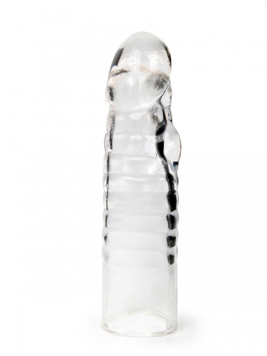 Прозрачная закрытая насадка на член - 15 см. - Sex Expert - в Новочебоксарске купить с доставкой